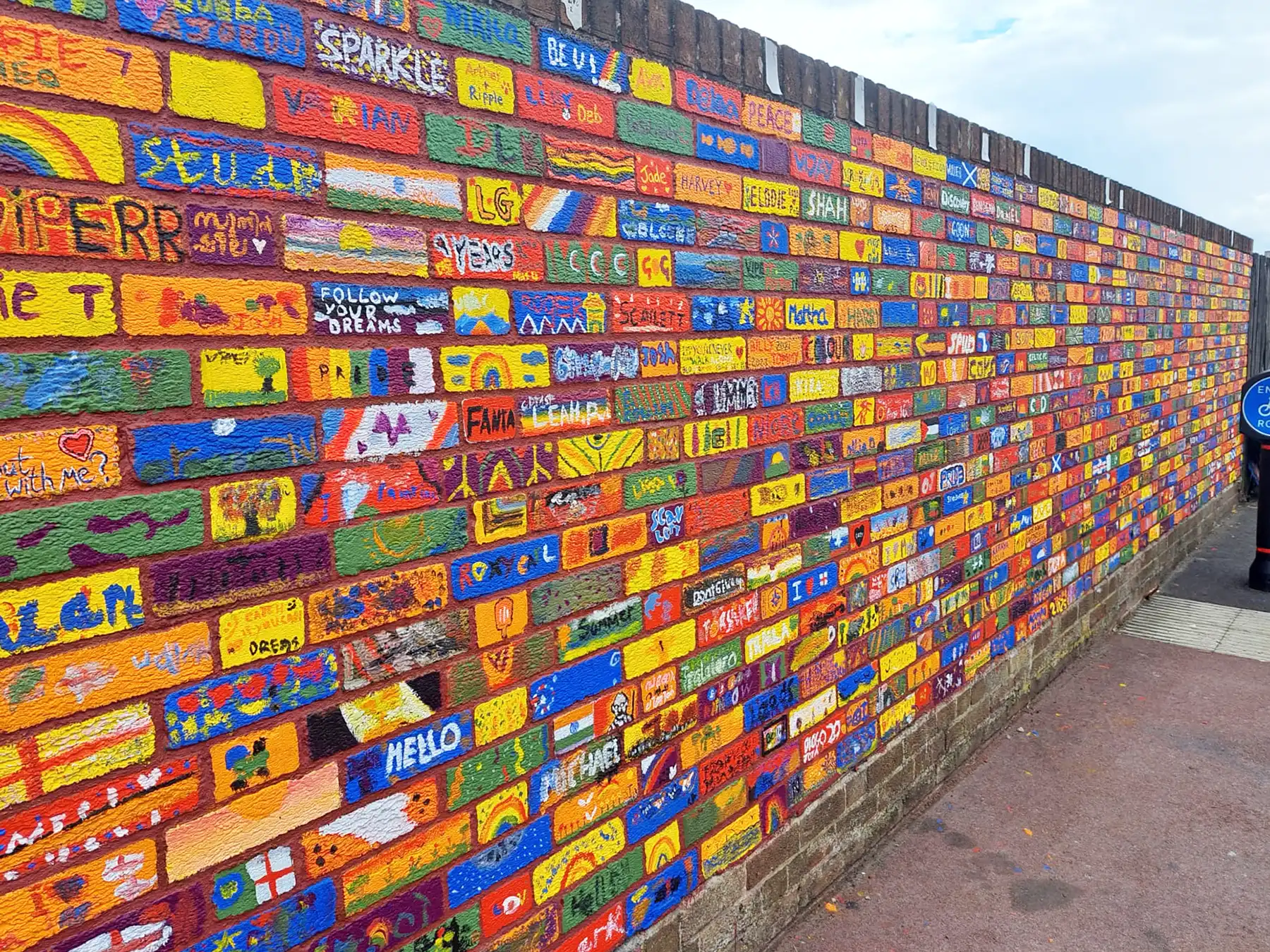 The new colourful wall at Broadway/St John Street, Bridgwater. Picture: Mayor of Bridgwater