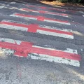 One of the crossings targeted by vandals in Frome recently