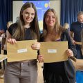 Students celebrating their results Picture: King Arthur’s School