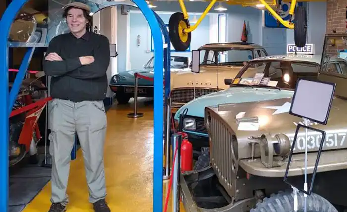 Patrick Hawkins at his beloved County Classics Motor Museum, in Taunton. Picture: County Classics Motor Museum