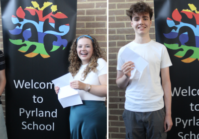 Pictured (left) Jenson and Dorry who both exceeded their target grades in many subjects and Theo P (right) who is off to study at Exeter Maths School Picture: Pyrland School