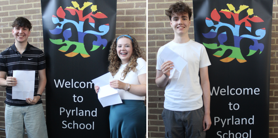 Pictured (left) Jenson and Dorry who both exceeded their target grades in many subjects and Theo P (right) who is off to study at Exeter Maths School Picture: Pyrland School