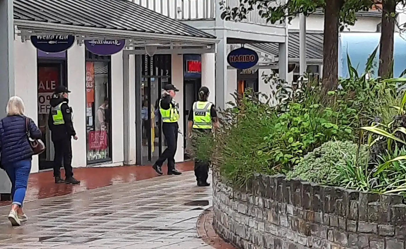 Officers carried out an awareness and prevention event at Clarks Village, in Street. Picture: Avon &  Somerset Police