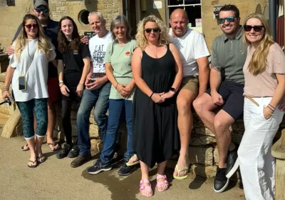 The new owners with the current team at the Prince of Wales, at Ham Hill. Picture: Prince of Wales/FB