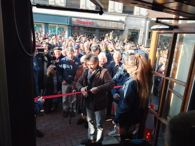 Top Gear star Richard Hammond cuts the ribbon to open the Taunton museum in 2023. Picture: County Classics Motor Museum