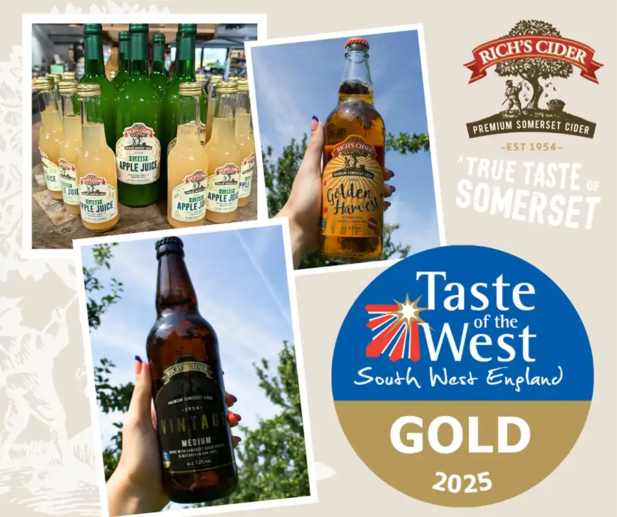 Rich's Cider picked up three golds at the Taste of the West Awards
