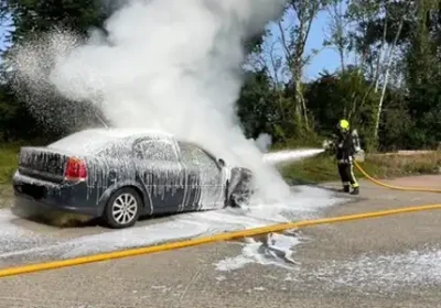 Firefighters tackled the blaze in Sparkford this morning (August 6). Picture: Castle Cary Fire Station