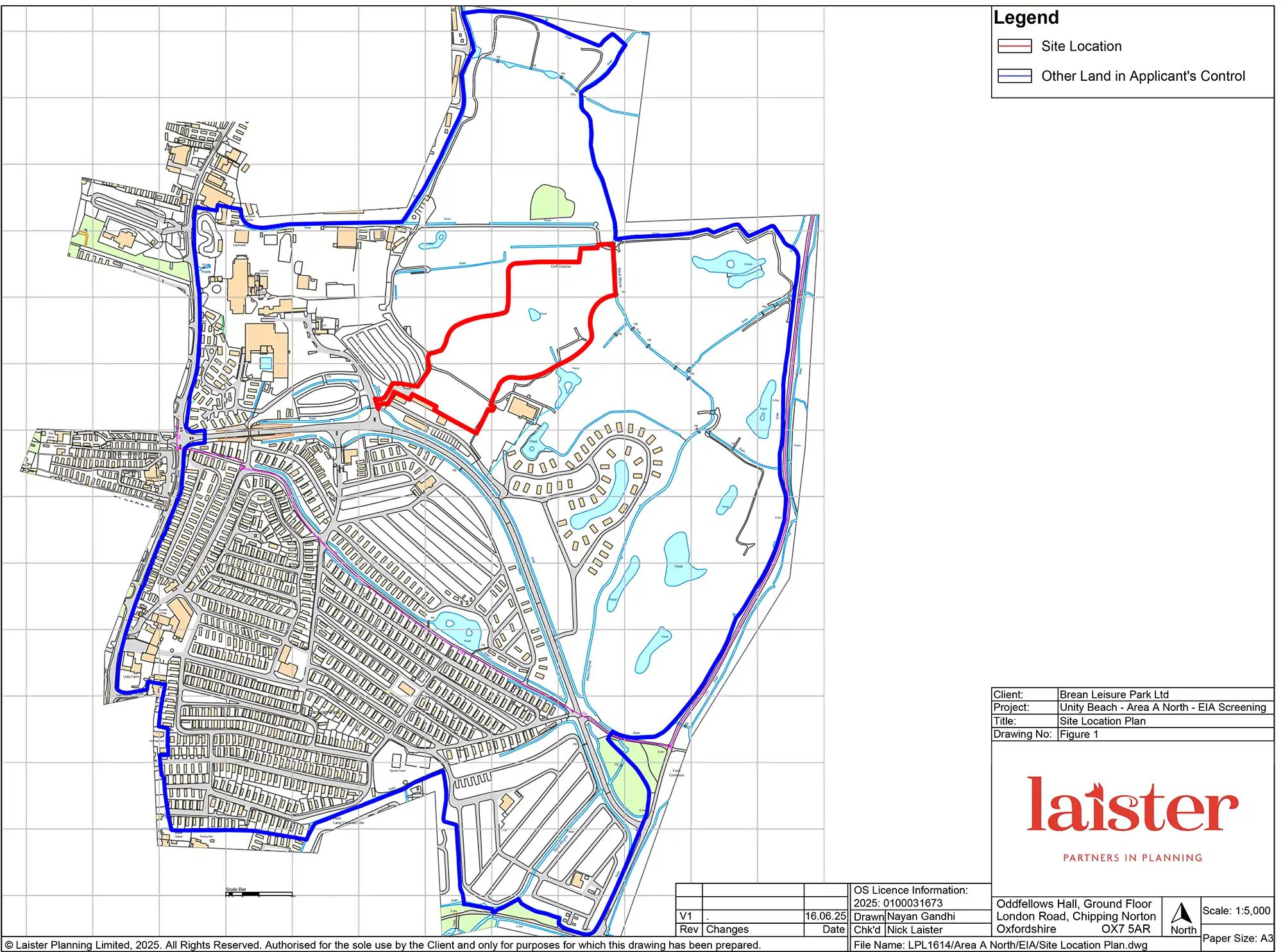 Up to 85 new static caravan plots could be installed, partly on a current golf course at Unity Beach Holiday Park in Brean - outlined in red. Picture: Laister/Somerset Council