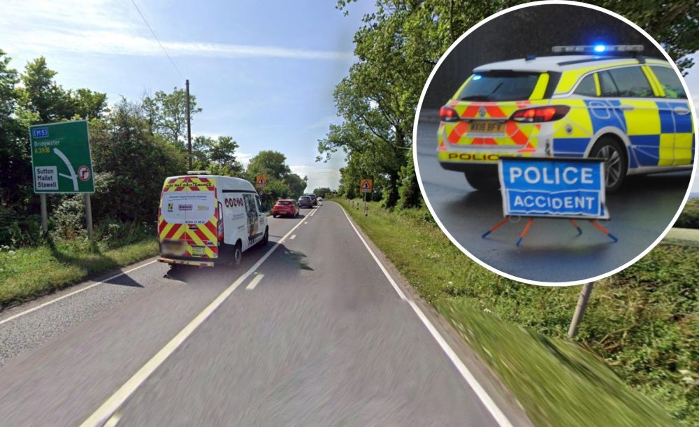 The crash happened on the A39 near Chilton Polden. Picture: Google