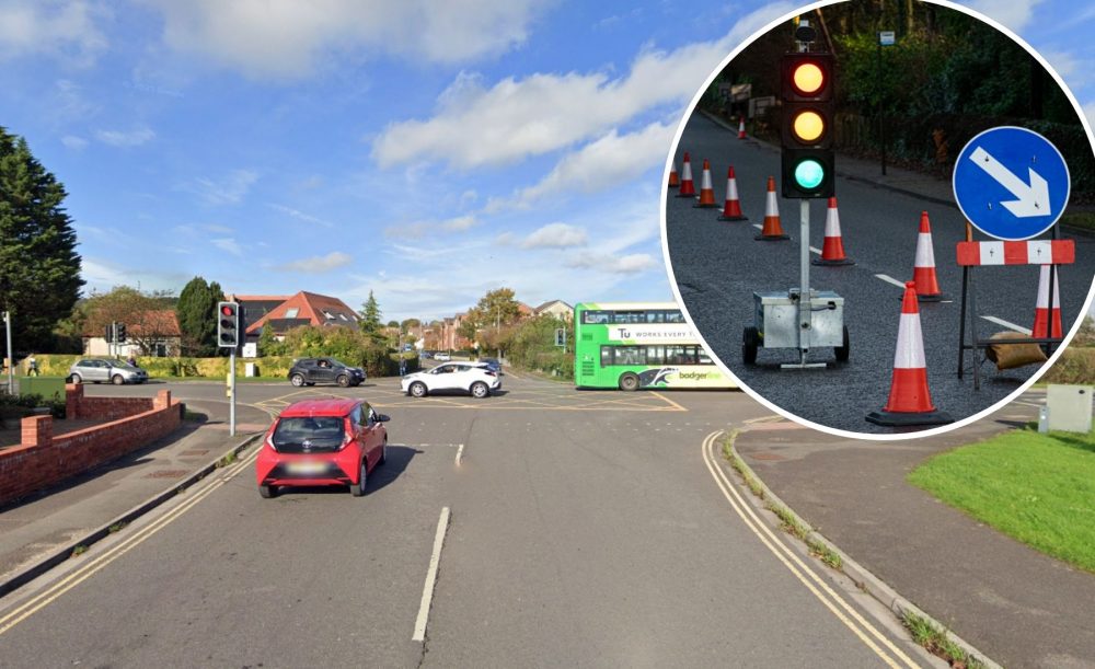 Temporary lights will be in place at the junction of New Bristol Road and Station Road in Weston. Picture: Google