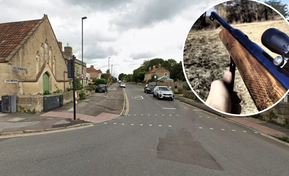 Motorists reported an air rifle being fired at vehicles in Bath. Pictures: Google/Pixabay