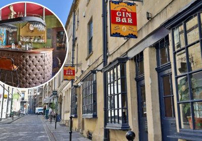 The Bath Gin Bar, in Queens Street, is up for sale. Pictures: Cooper & Tanner/Right Move