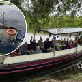 The Duchess of Cocklemoor is back on the water in Langport after the vandalism, inset