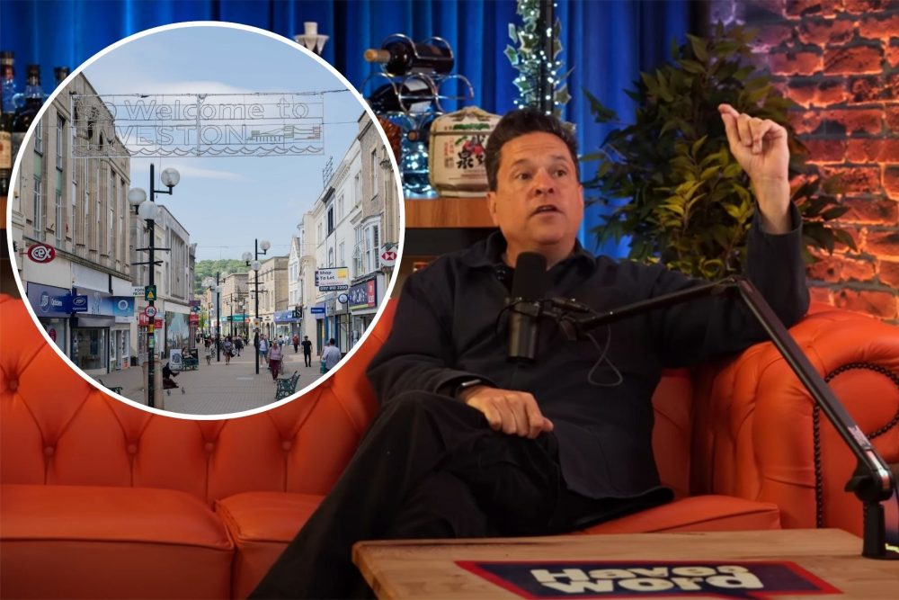 Comedian and TV and radio personality Dom Joly has reignited a row with Weston-super-Mare. Picture: Have a Word podcast