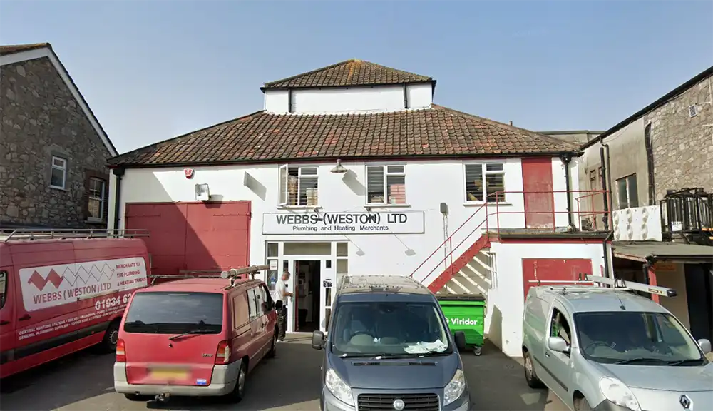 The former home of Webbs (Weston) plumbers merchant is going up for auction. Picture: Google