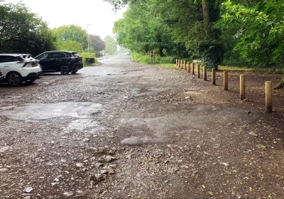 The car park at Weston Woods will close on Wednesday evening for pothole work. Picture: North Somerset Council