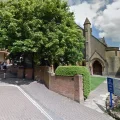 Yeovil Methodist Church has locked a gate to a walkway to the nearby car park. Picture: Google