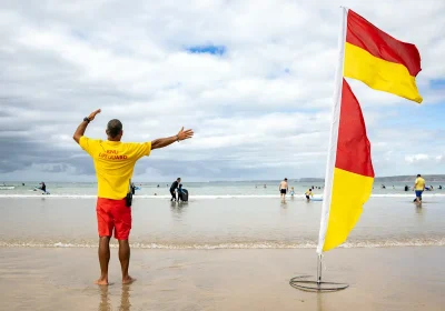 People are being urged to Float to Live should they get into trouble in the sea. Picture: RNLI/Nathan Williams