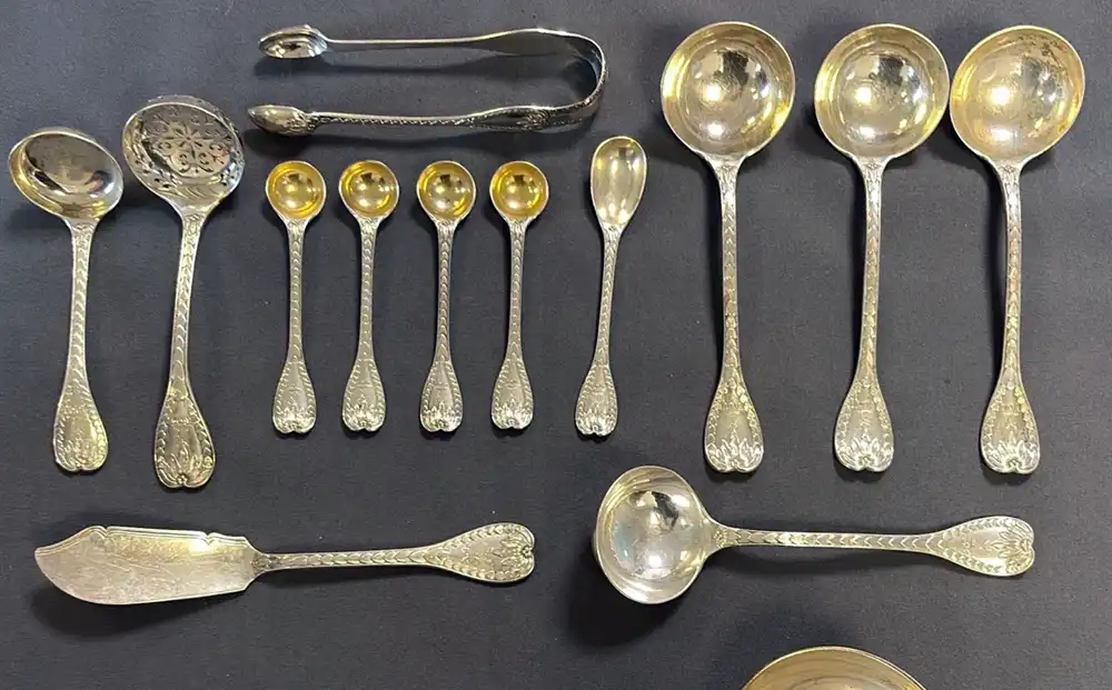 The Victorian Chawner & Co canteen of cutlery sold at the sale in North Petherton. Picture: GTH