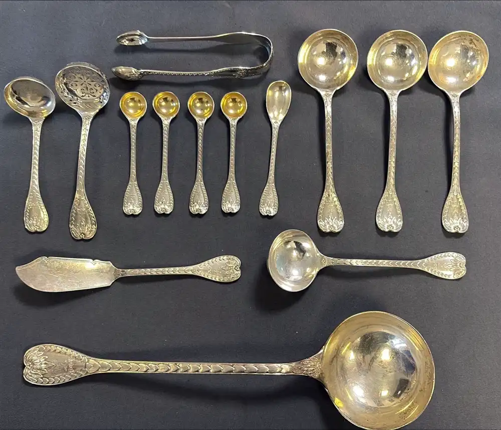 The Victorian Chawner & Co canteen of cutlery sold at the sale in North Petherton. Picture: GTH