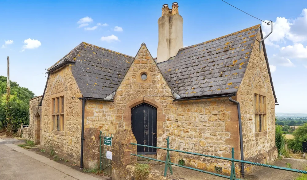 The cemetery lodge at Ilminster has a guide price of £180,000. Picture: GTH