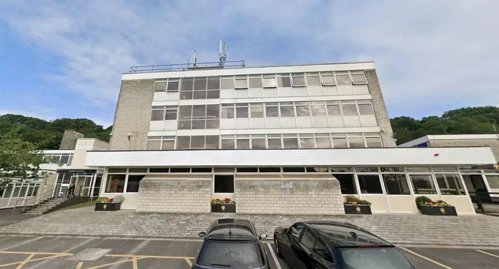 The EFAC building at Clevedon School was condemned amid the concrete scandal. Picture: Google