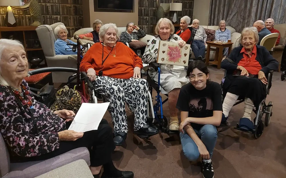 One of the winning teams - The Snowbirds - at the quiz in Wells