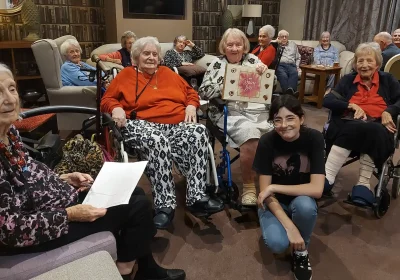 One of the winning teams - The Snowbirds - at the quiz in Wells