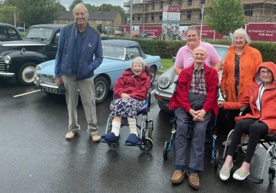 Crandon Springs care home, in Wells, hosted the classic cars