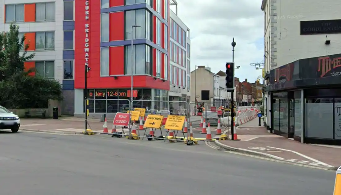 Eastover in Bridgwater has been hard hit by road closures during work on the Celebration Mile. Picture: Google
