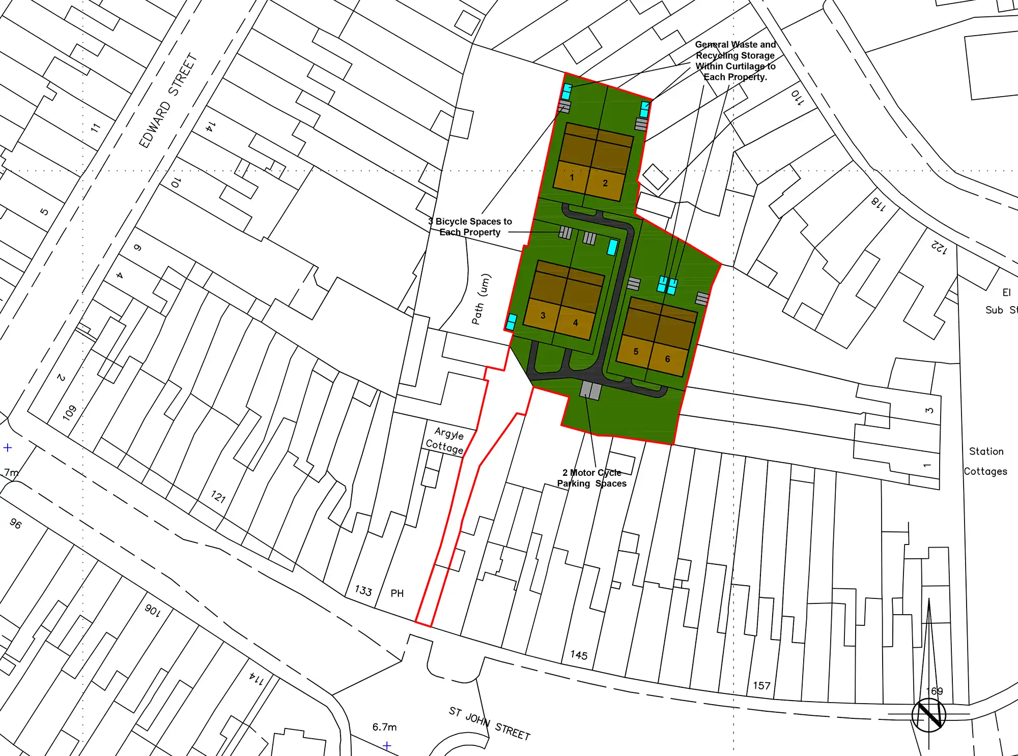 How the homes could be laid out on the site to the rear of St John Street. Pictures: James Venton Planning/Somerset Council