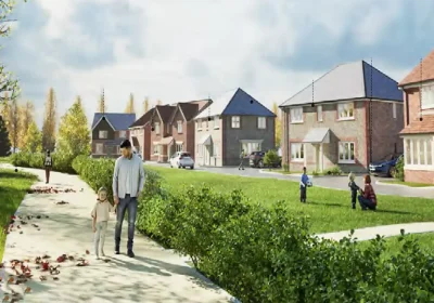 An artist impression representing a basis for street scenes on the new development in Taunton. Picture: CarneySweeney/Somerset Council