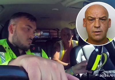 Andre Vrona, of Wiveliscombe, was spotted on the A358 near Taunton. Pictures: Avon & Somerset Police