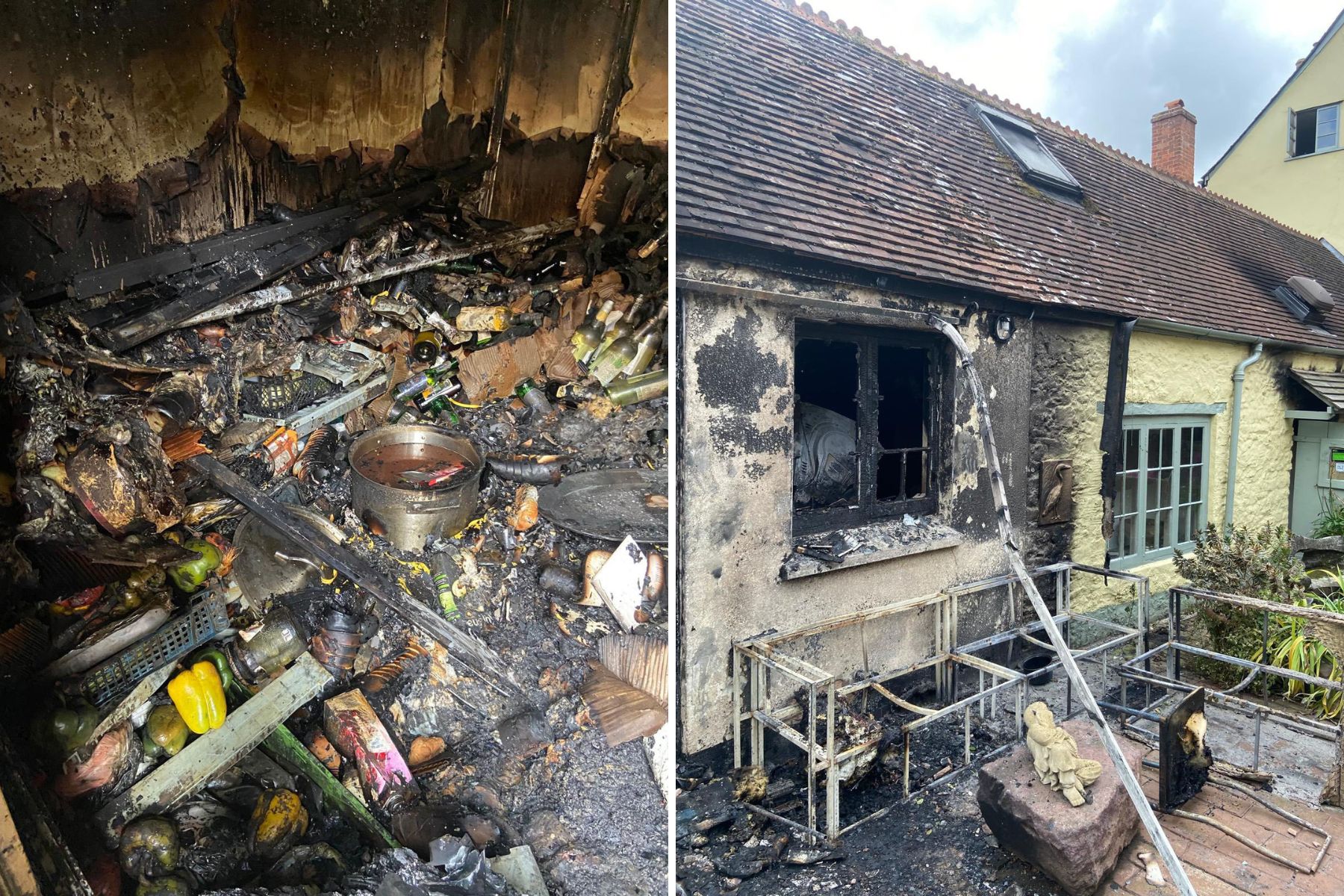 The fire broke out at the Reeves restaurant in Dunster at around 1am on Friday, September 5. Pictures: Reeves Restaurant