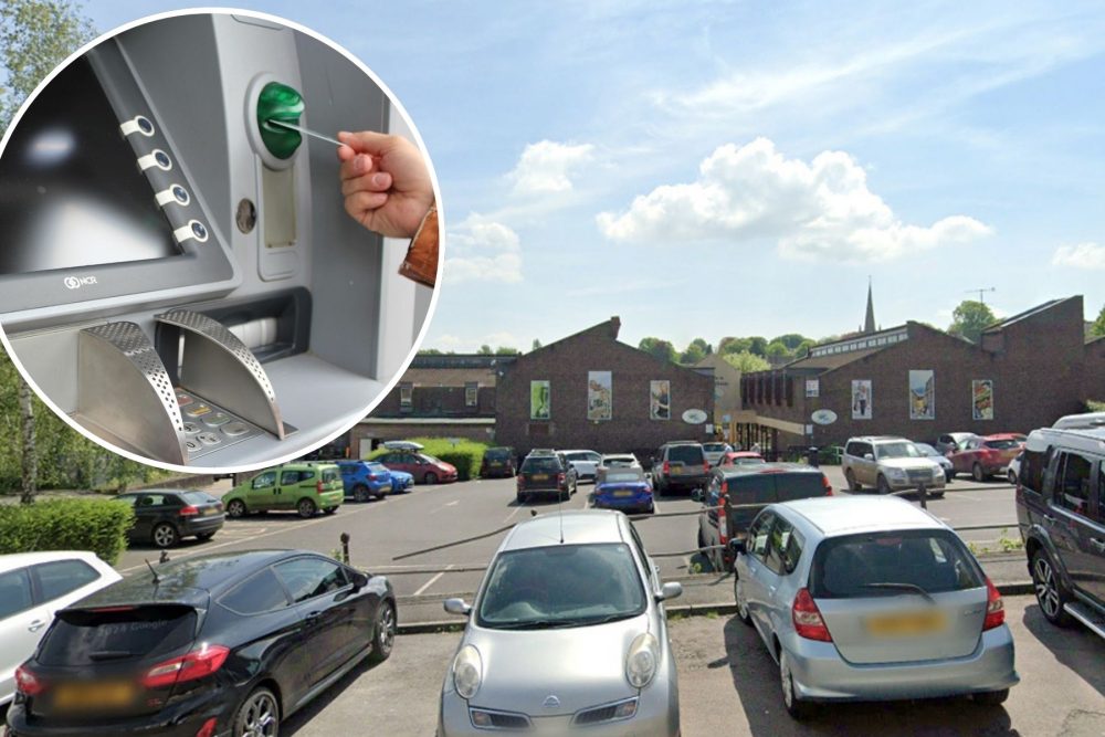 The new banking hub, plus an ATM, is set to be installed at the Westway Centre in Frome. Pictures: Google/Pixabay