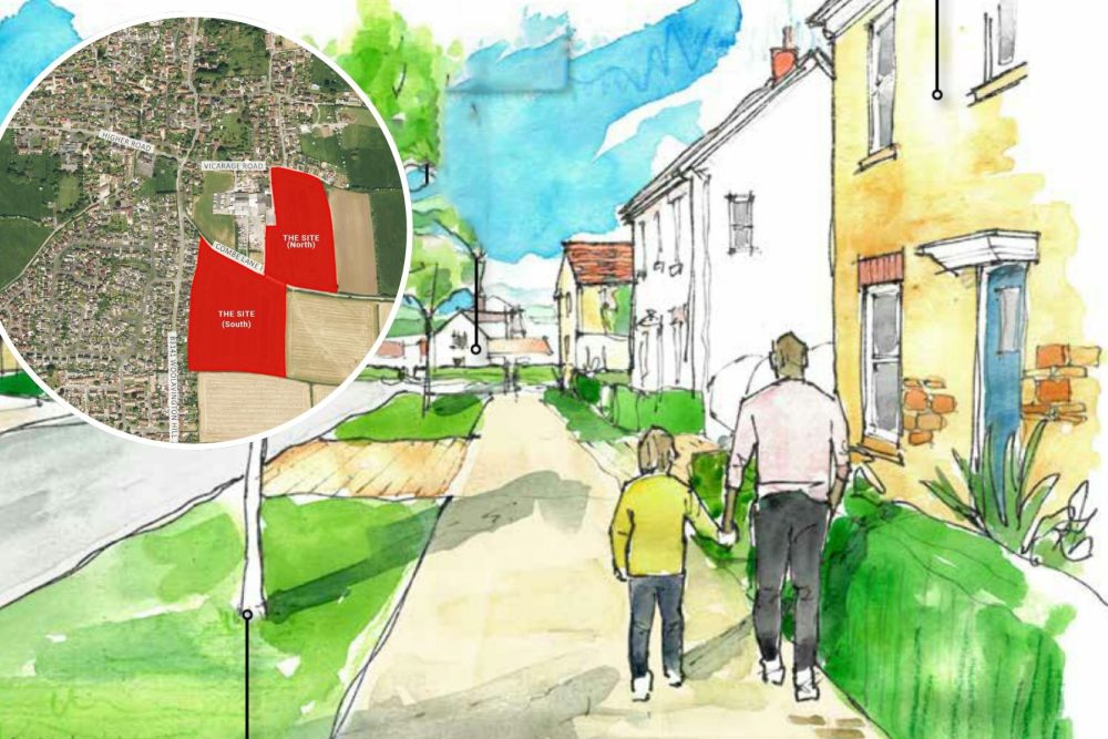 The plans outline details of up to 170 new homes in Woolavington, near Bridgwater. Pictures: Pad Design/Somerset Council