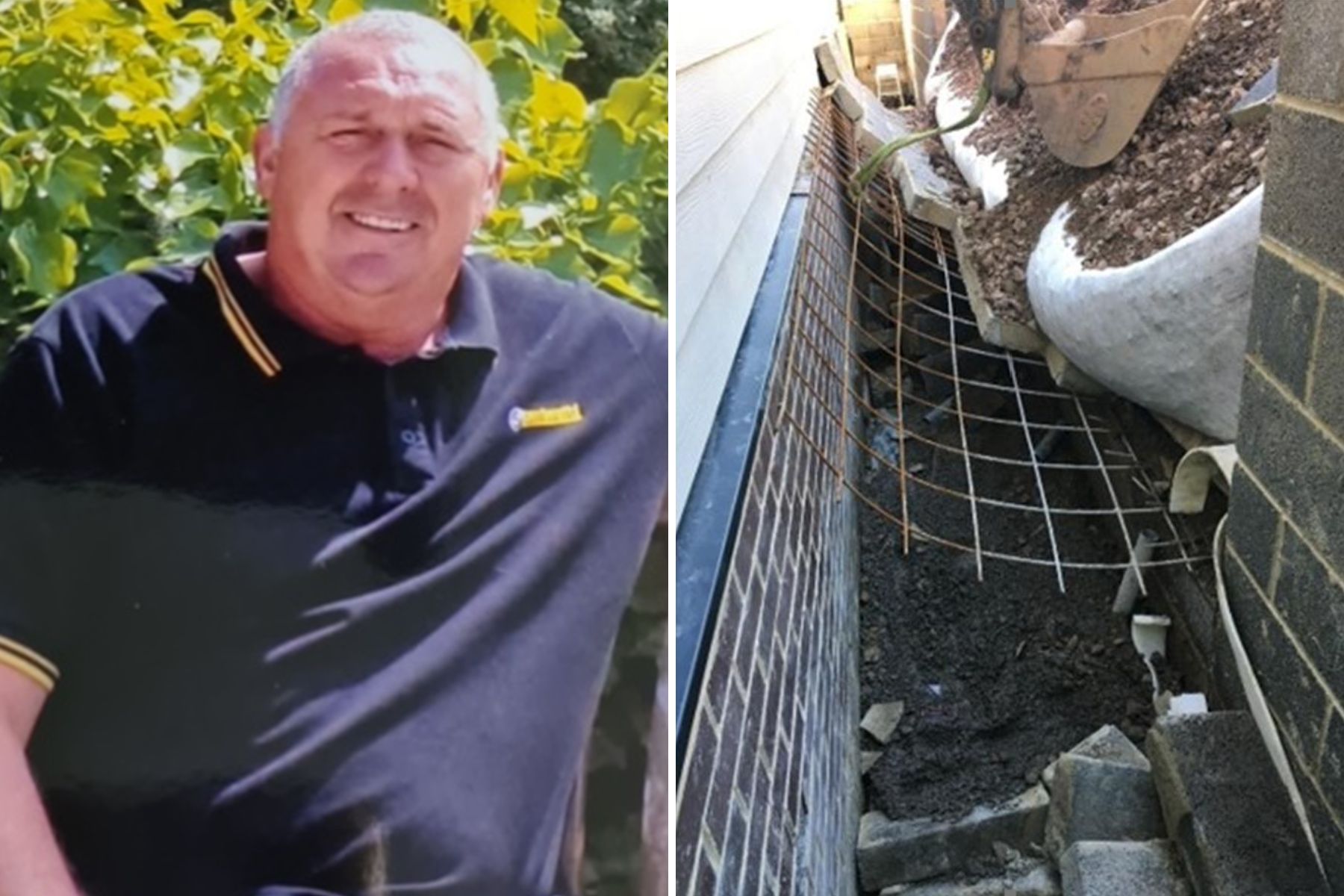 Mr Anstey, left, tragically died after a wall collapsed at Swainswick School, in Bath. Pictures: HSE