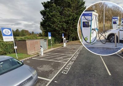 Chargers are appearing at supermarkets, such as these at Tesco in Taunton. Picture: Google