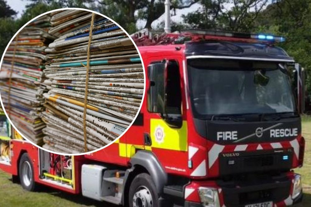 Firefighters were called to a property in Hendford, Yeovil, after newspapers were left on a kitchen hob