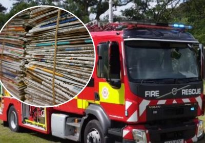 Firefighters were called to a property in Hendford, Yeovil, after newspapers were left on a kitchen hob
