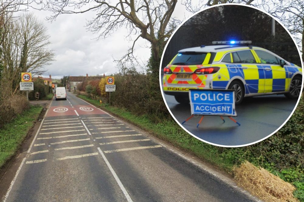 Emergency services were called to a crash at Compton Dundon this morning. Picture: Google