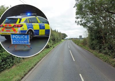 The A37 at Chelwood was closed after the oil spill this morning. Picture: Google