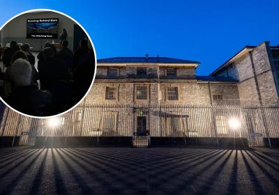 The talk takes place at Shepton Mallet Prison on October 22