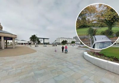 Police tackled anti-social behaviour in the Italian Gardens and an alleged assault in Grove Park, inset, in Weston. Pictures: Google