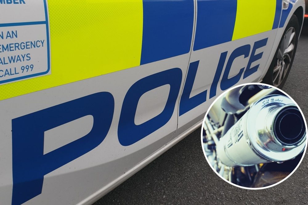 Police in Weston responded to reports of a motorcycle with an 'extremely loud exhaust'