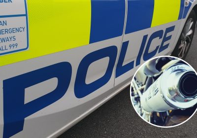 Police in Weston responded to reports of a motorcycle with an 'extremely loud exhaust'