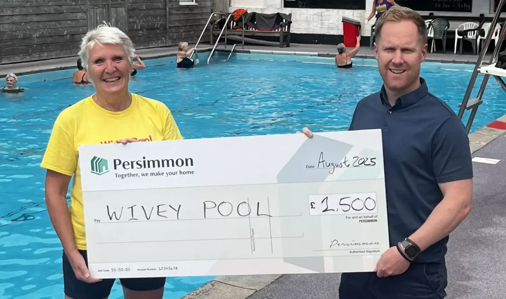 WiveyPool has received £1,000 from the Persimmon Homes Community Champions scheme