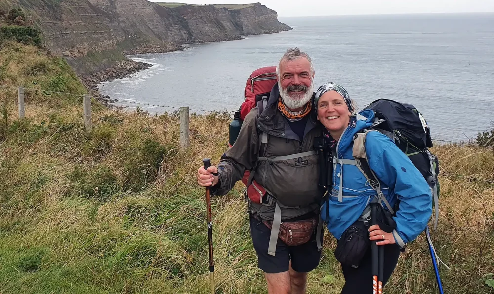Zoe Langley-Wathen and husband, Mike Langley, are walking the British coastline