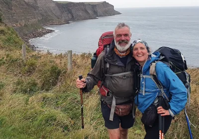 Zoe Langley-Wathen and husband, Mike Langley, are walking the British coastline