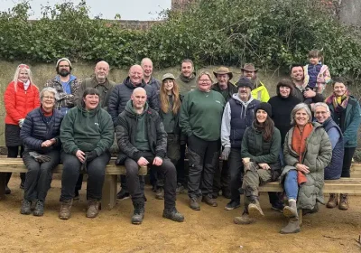 Volunteers after the garden renovation was completed earlier this year. Picture: Frome Town Council